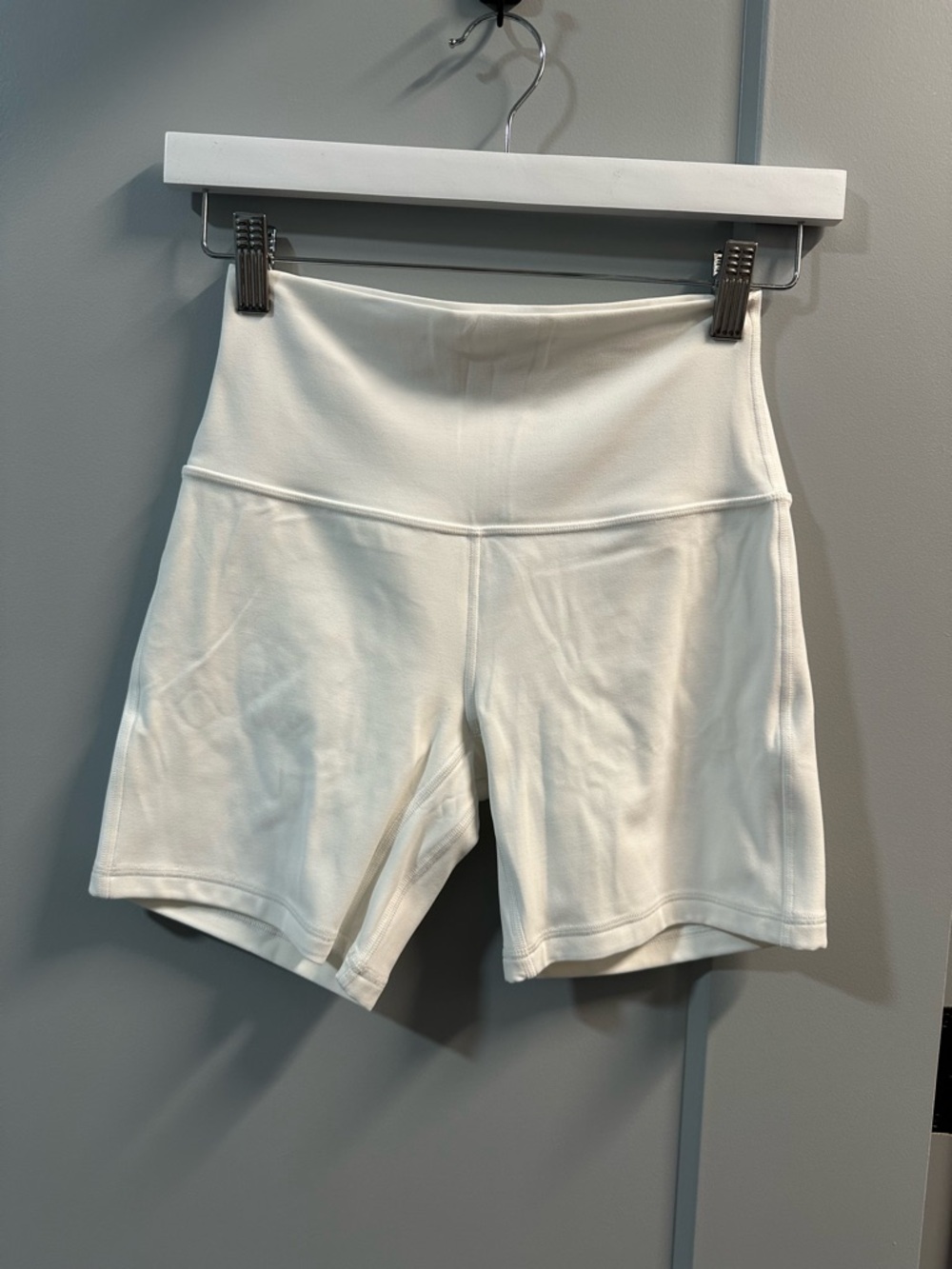 lululemon White High-Rise Align Bike Shorts